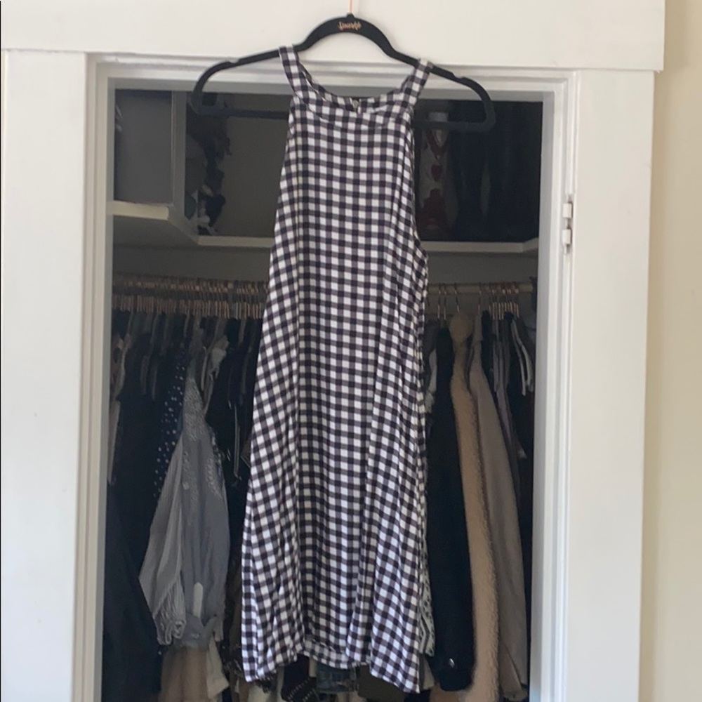“Splendid” B&W gingham dress